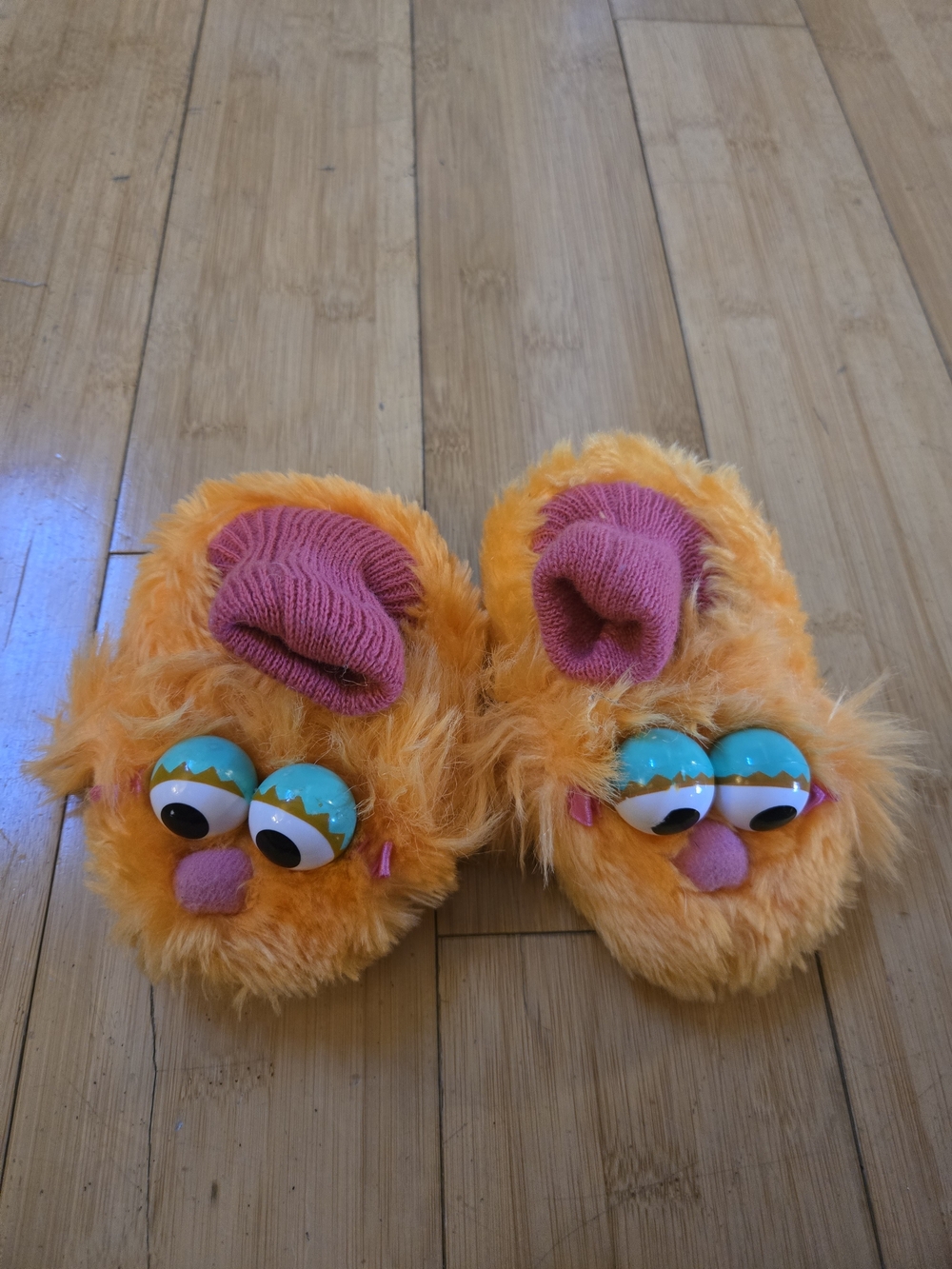 Sesame Street Y2K Zoe Orange Monster Bedroom Slippers Infant Toddler Size 3